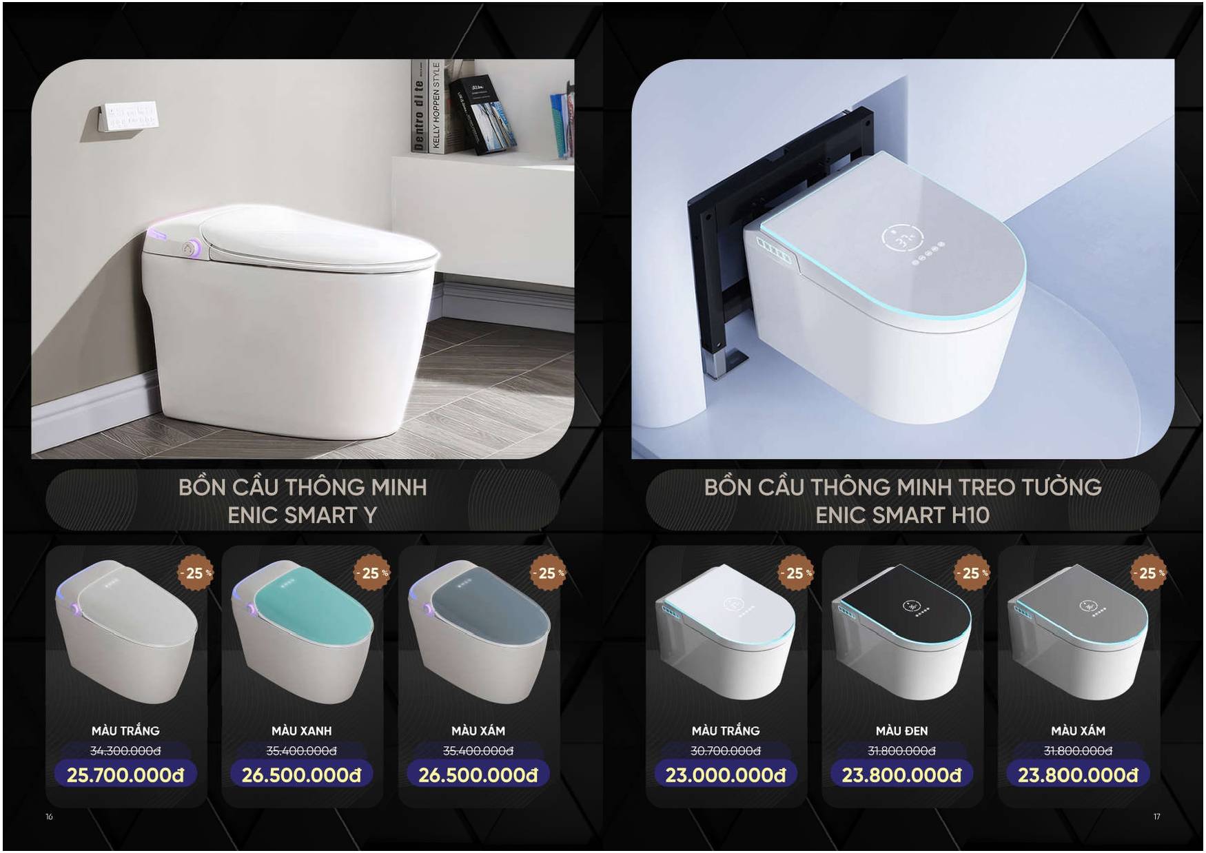Bảng giá và Catalogue Thiết bị vệ sinh thông minh ENIC /Page 8